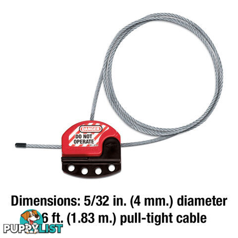 Adjustable Cable Lockout 6ft Cable Masterlock S806