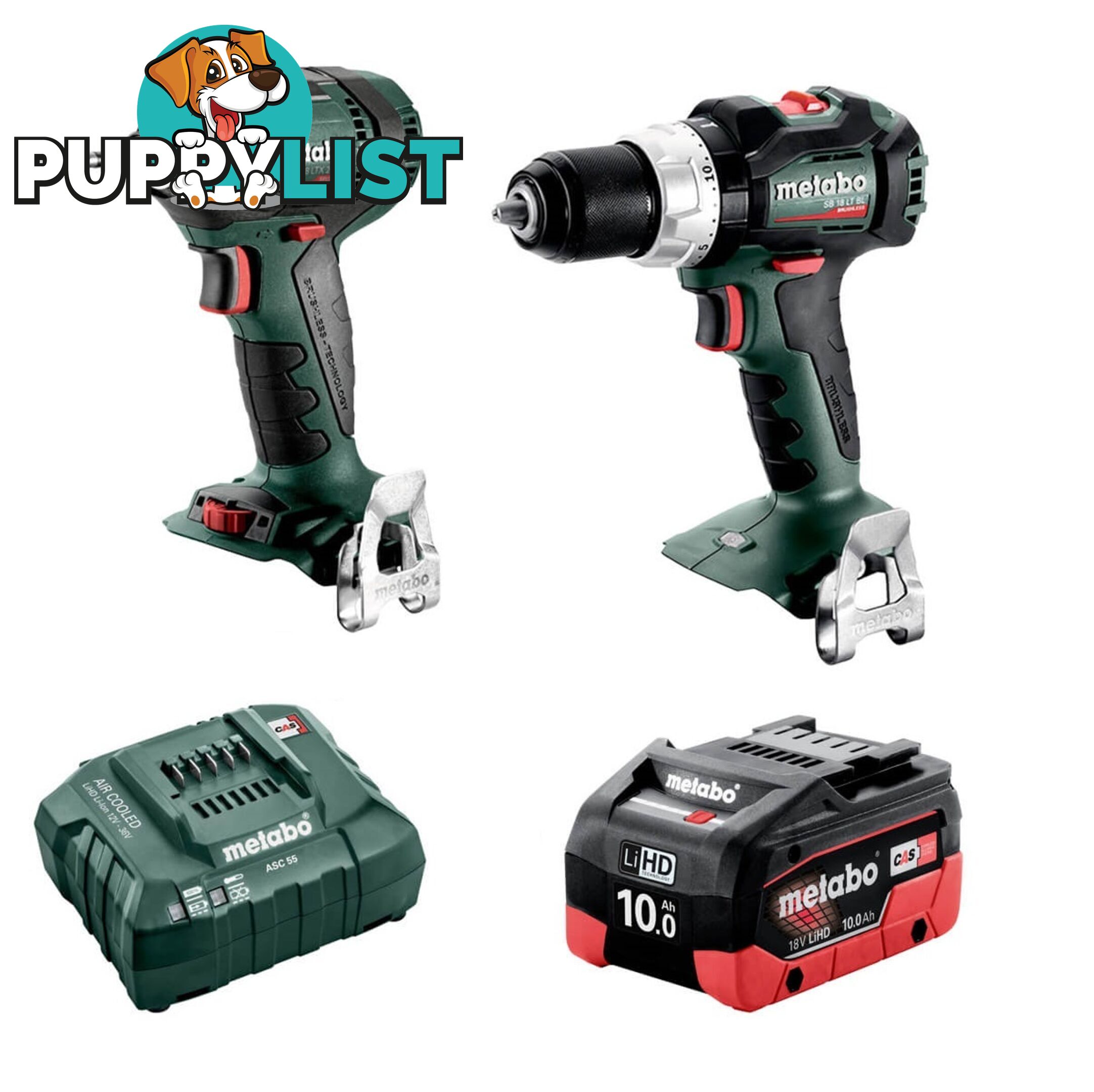 18V 10.0Ah Brushless Cordless 2 Piece Combo Kit  Metabo AU68201410