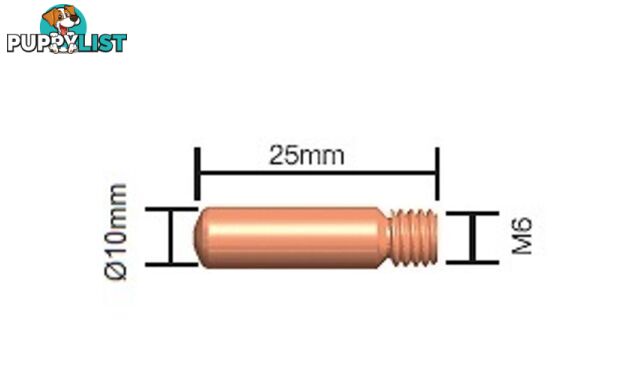 1.0mm Contact Tip Standard Duty (Tweco Style 1) 11-40 Pkt : 10