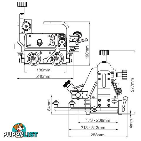 Gecko Welding Carriage 240v Vertical 0-1100mm/Min ITM WA-GECKO