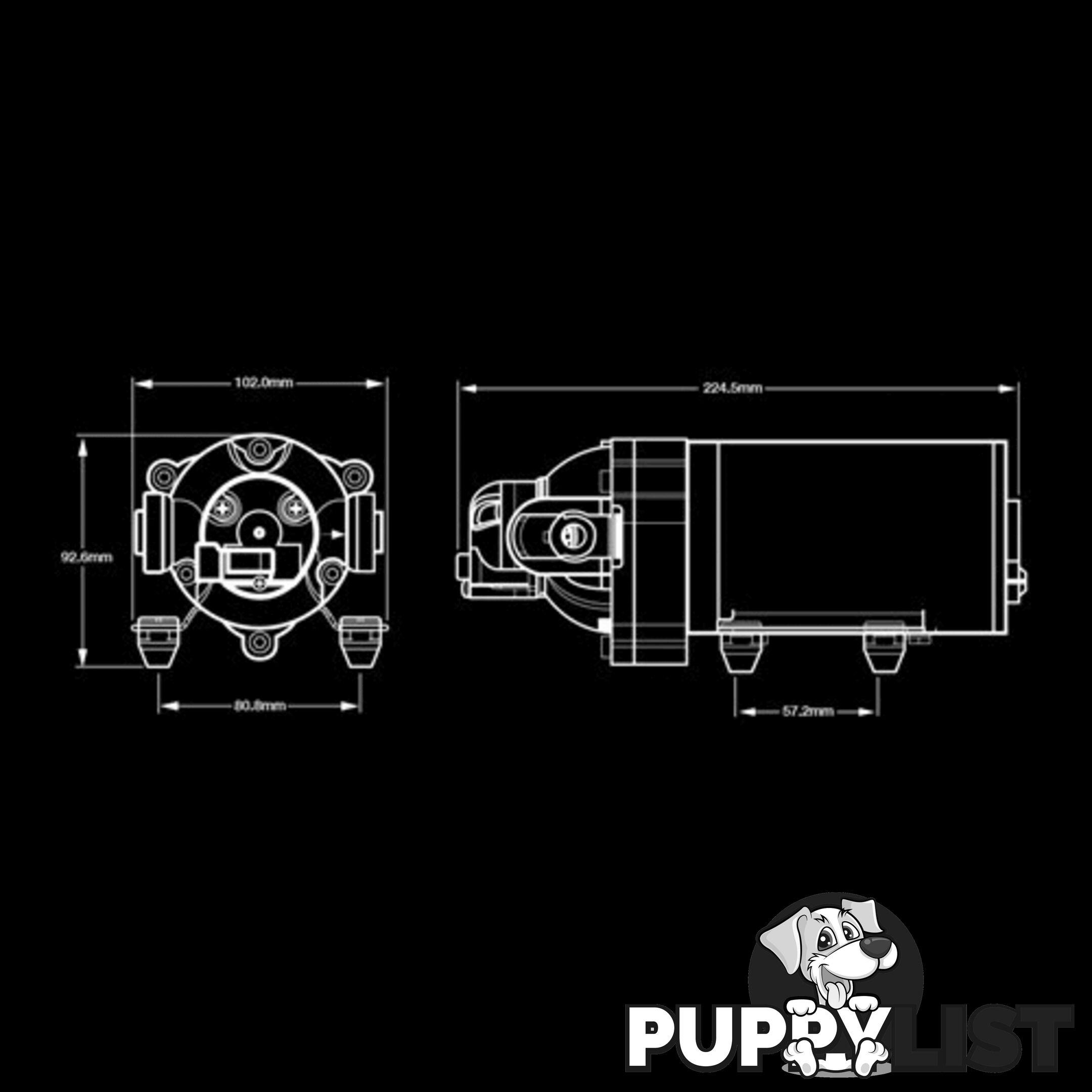 Diaphragm Pump - Quick Connect 15.1 LPM 12V Kincrome K16105