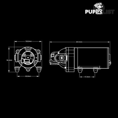 Diaphragm Pump - Quick Connect 15.1 LPM 12V Kincrome K16105