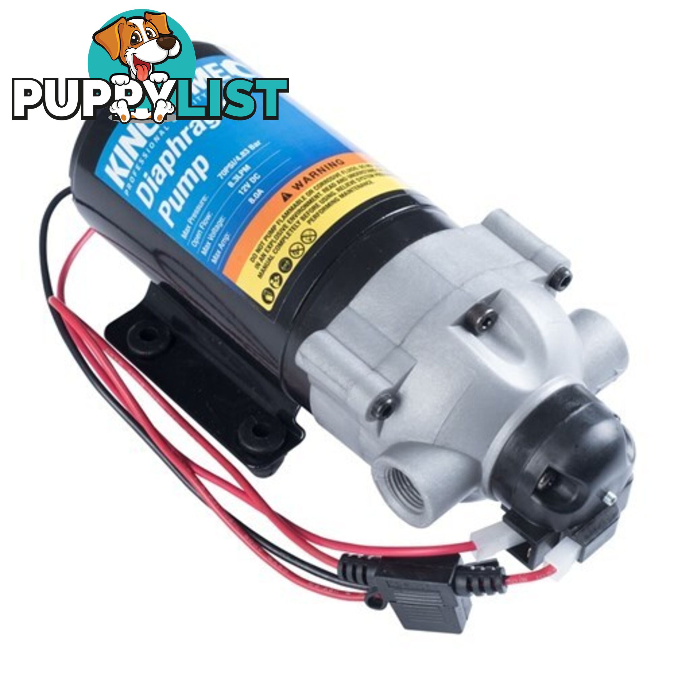 Diaphragm Pump - Quick Connect 15.1 LPM 12V Kincrome K16105