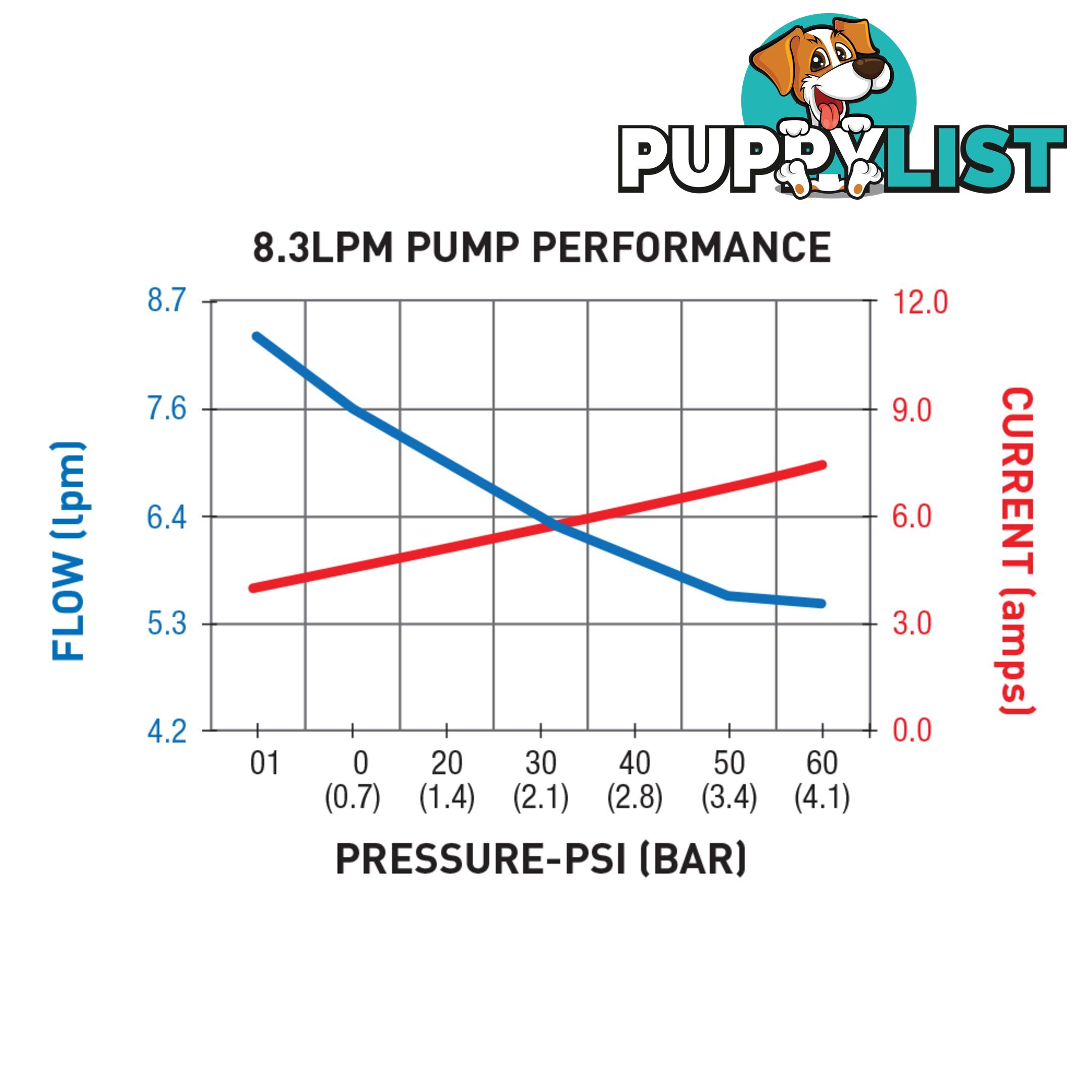 Diaphragm Pump - Quick Connect 15.1 LPM 12V Kincrome K16105