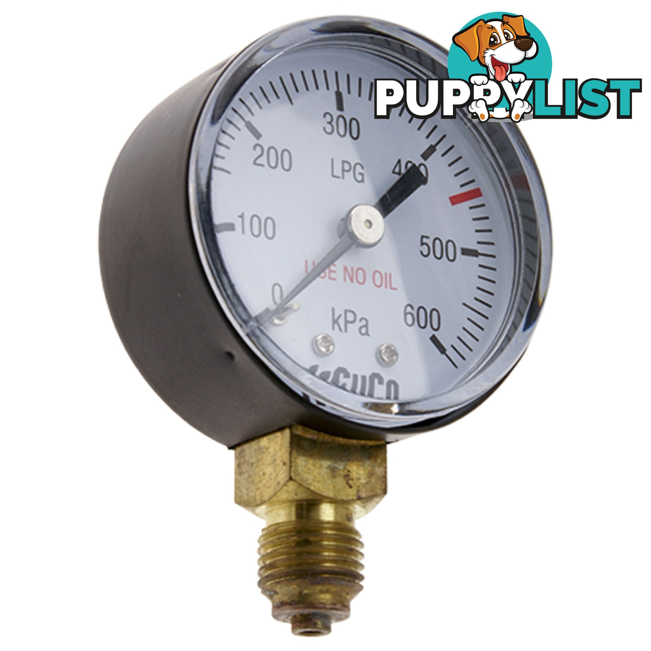 Pressure Gauge 0 - 600 kPa LPG 1/4" BSPP For RB- Regulators