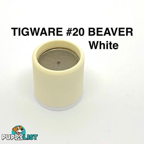 Ceramic Nozzles White Size 20 For 9/20 and 17/18/26 Series Torch