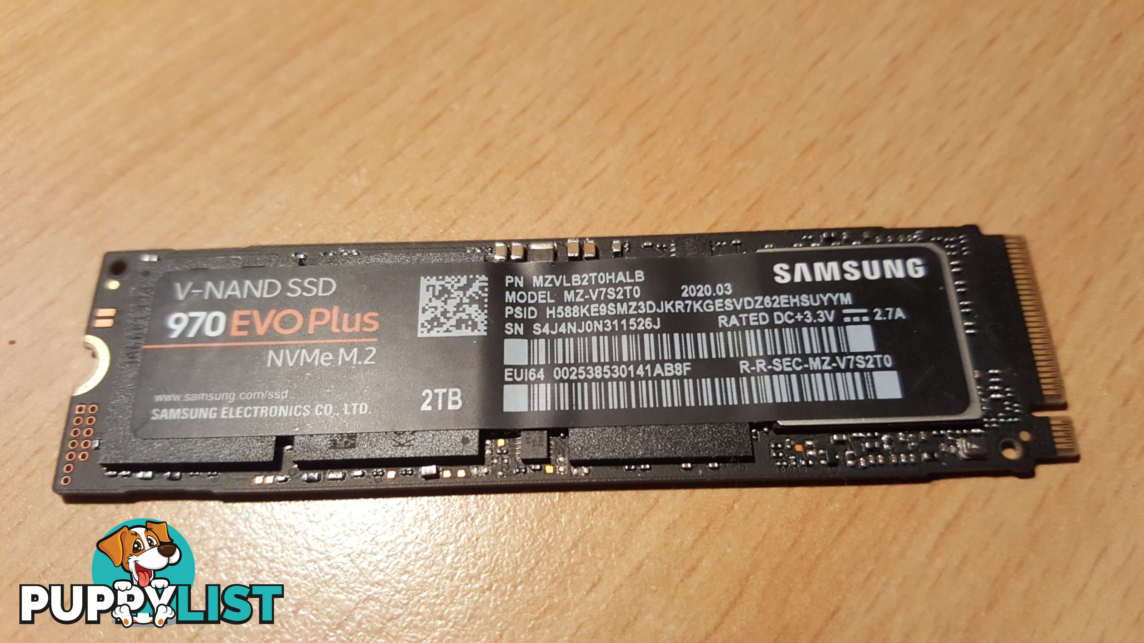 2TB Samsung 970 Evo Plus storage