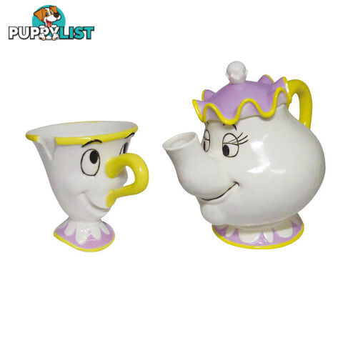 Beauty And The Beast Mrs Potts Teapot and Chip Cup Tea Set - BATBMPTCCS01