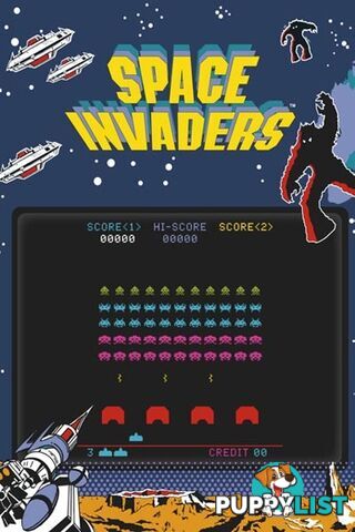 Space Invaders Retro Poster - SIRP01 - 9316414113801