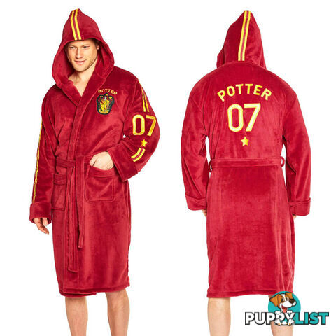 Harry Potter Quidditch Hooded Fleece Bathrobe - HPQHFBR01 - 5055437916849