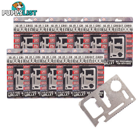 10 in 1 Credit Card Multitool 12 Pack - PK-4123