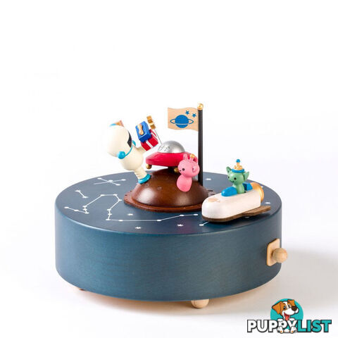 Birthday in Space Moving Wooden Musical Box - BRT01 - 4711717201265