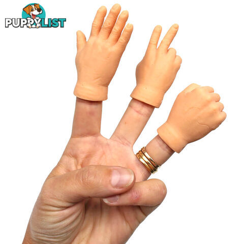 Rock Paper Scissors Mini Finger Hand Puppets 3 Pack - RPSMFHP3P01