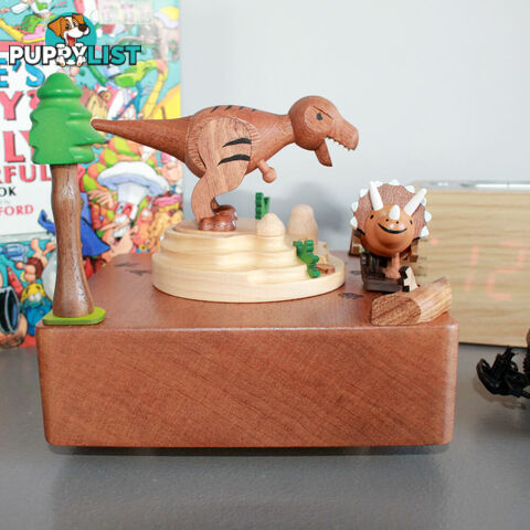 Dinosaur World Moving Wooden Music Box - DWMWMB01 - 4711717287245