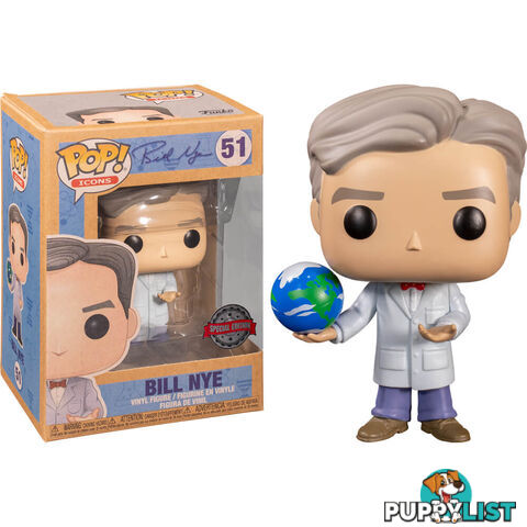 Bill Nye with Globe US Exclusive Pop Vinyl Figure - BNWGUSEPVF01 - 889698475648