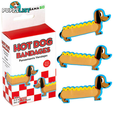 Hot Dog Bandages - HDOGB001 - 840391127685