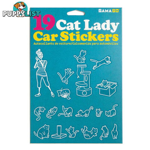 Cat Lady Car Stickers - GAMCLCS01 - 810314021444