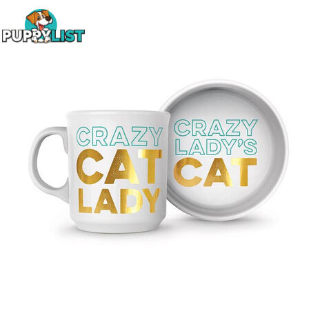 Crazy Cat Lady Bowl and Mug Set - CCLBOWLAMS - 728987033148