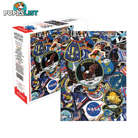 NASA Mission Patches 1000 piece Jigsaw Puzzle - NMPPJP01 - 840391124707