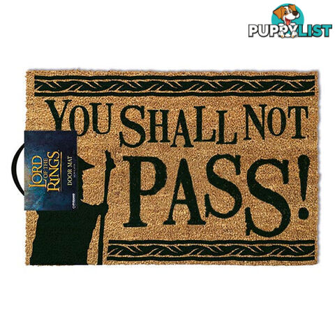 Lord of the Rings You Shall Not Pass Door Mat - LRD03 - 5050293850719