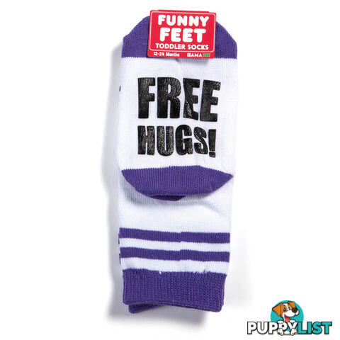 Free Hugs Funny Feet Toddler Socks - FRFFTS01 - 810314022731