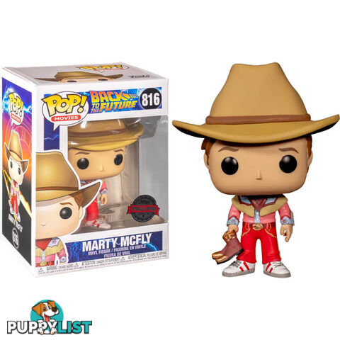 Back to the Future - Marty McFly Cowboy US Exclusive Pop Vinyl Figure - BTTFMMCUSEPVF01 - 88969843090