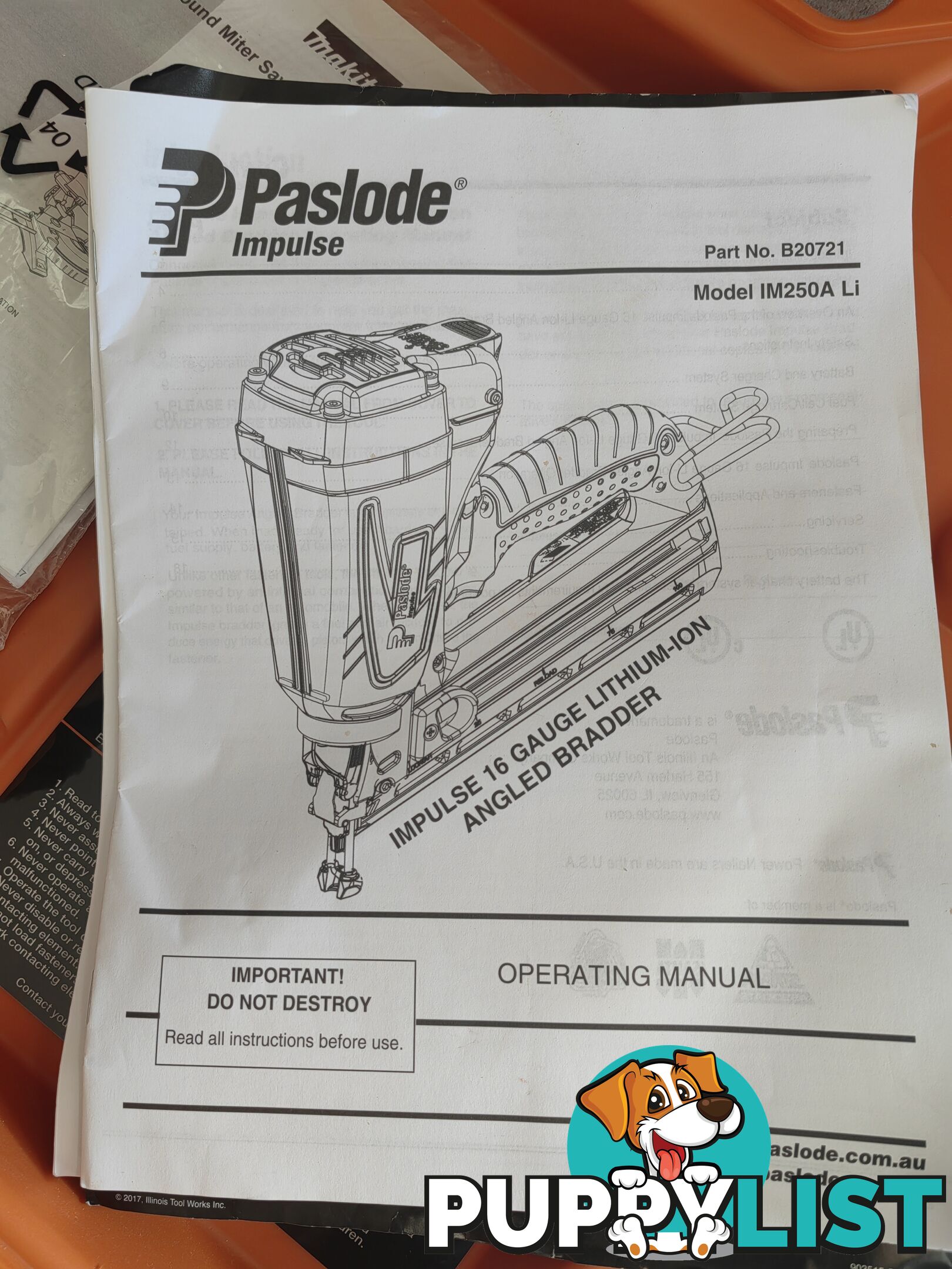 Impulse 16 Gauge Lithium-Ion Angled Bradder
