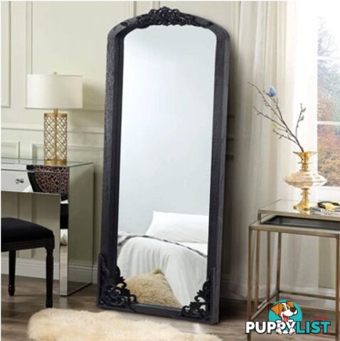 Primrose Arch Mirror 182cm x 60cm Black Wood