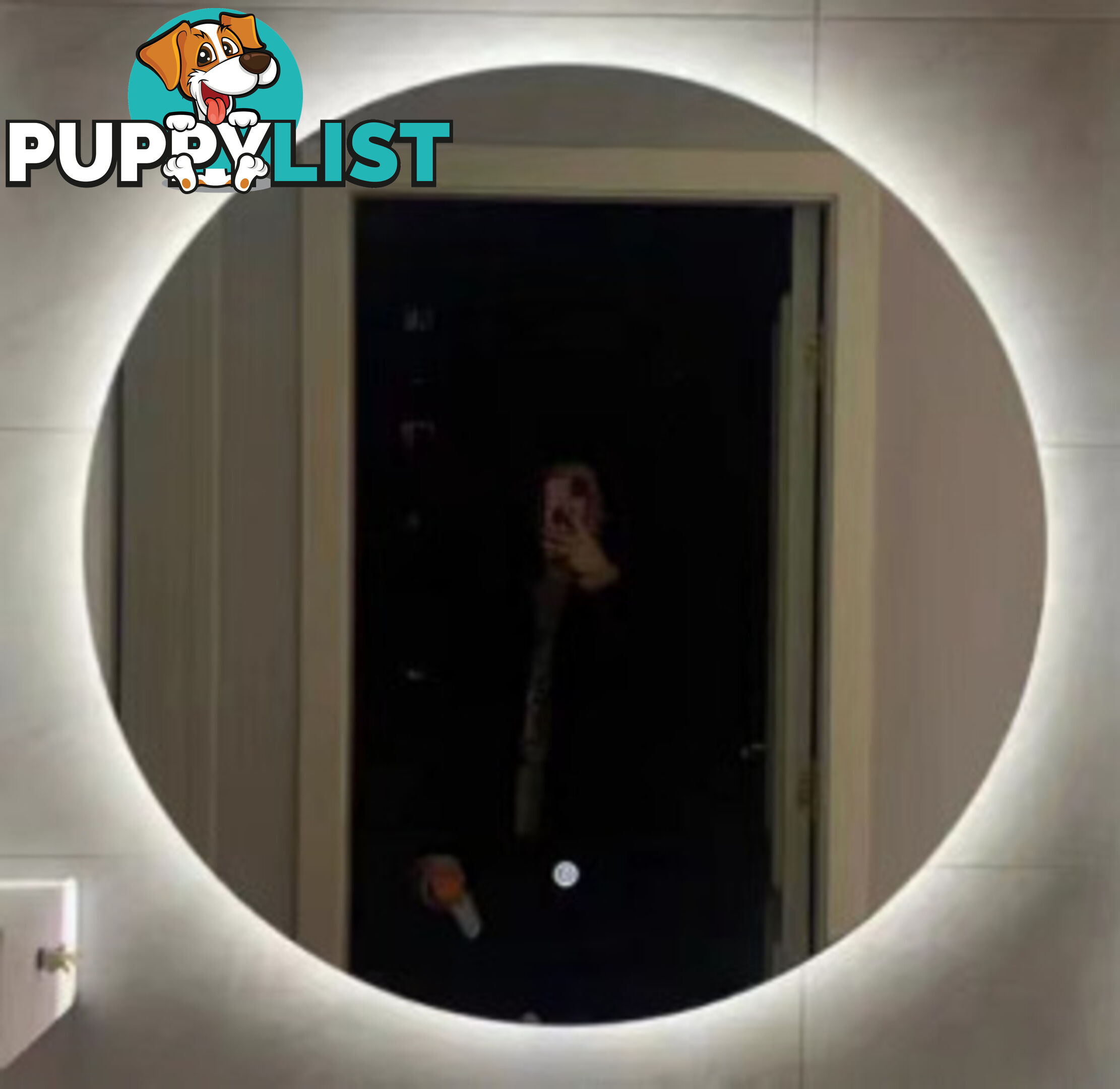 Star Round LED Mirror 90cm Frameless Backlit Dimmable