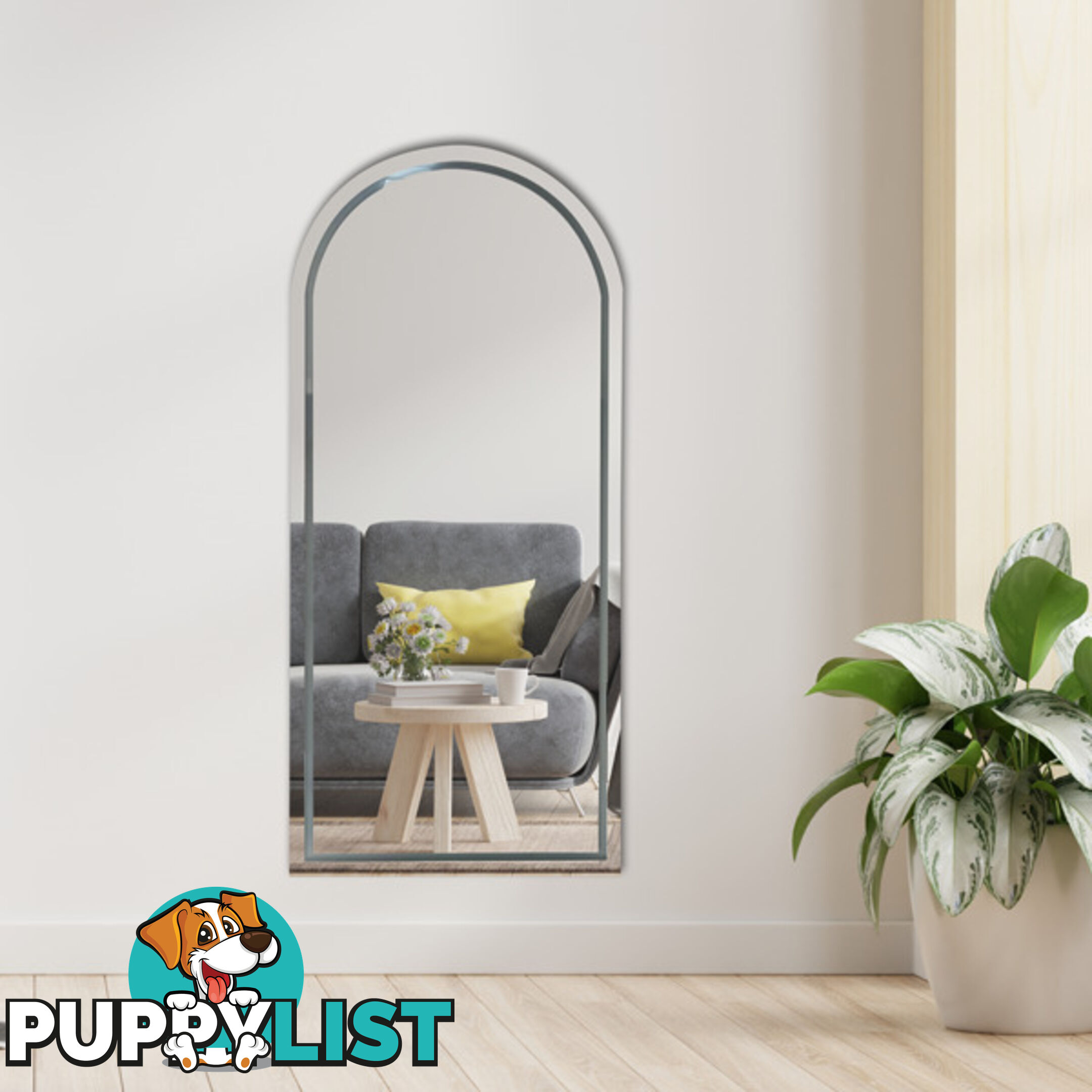 Arched LED Mirror 180cm x 80cm Gold Framed  Dimmable