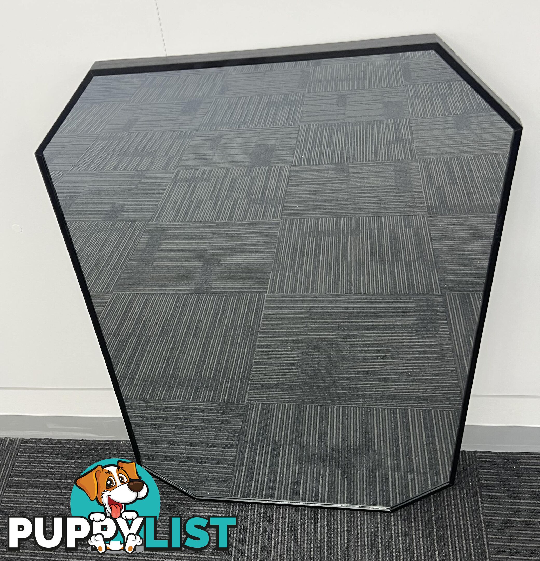 Star Octagon Rectangle Mirror 90cm x 60cm Black