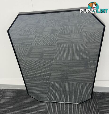 Star Octagon Rectangle Mirror 90cm x 60cm Black