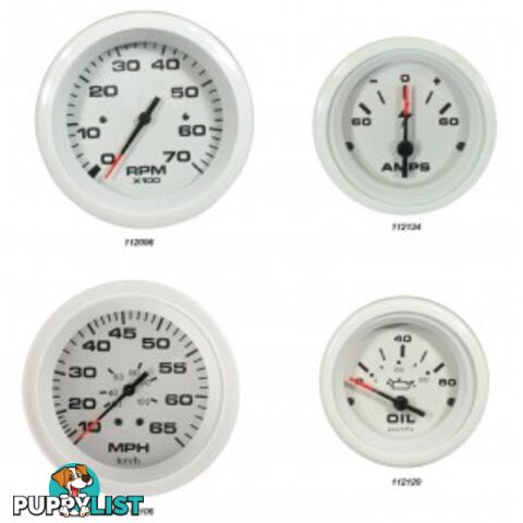 Veethree Instruments Arctic White Gauges - 112096 - Tacho 7000rpm - 112096