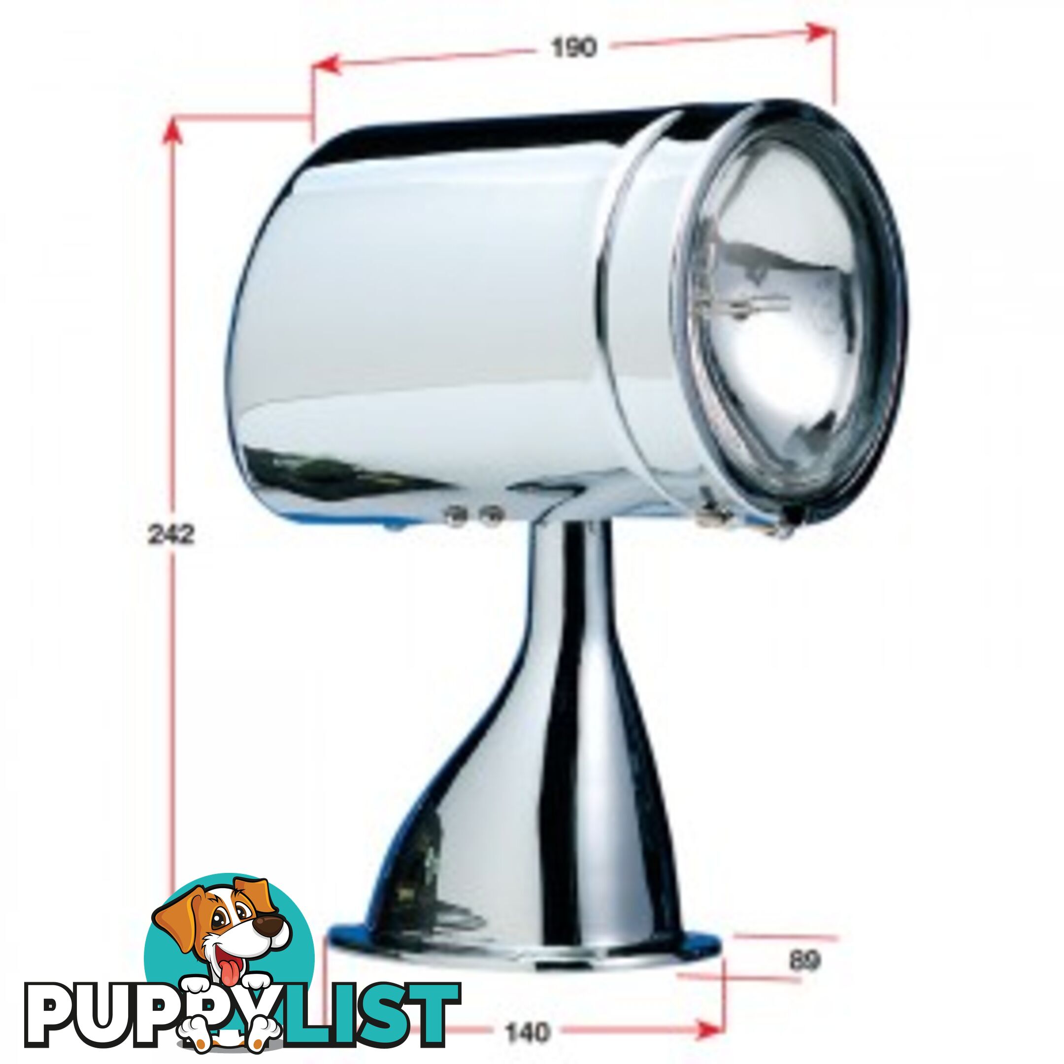 GuestÂ® Spotlight/Floodlight - Remote Control Stainless Steel - 123320