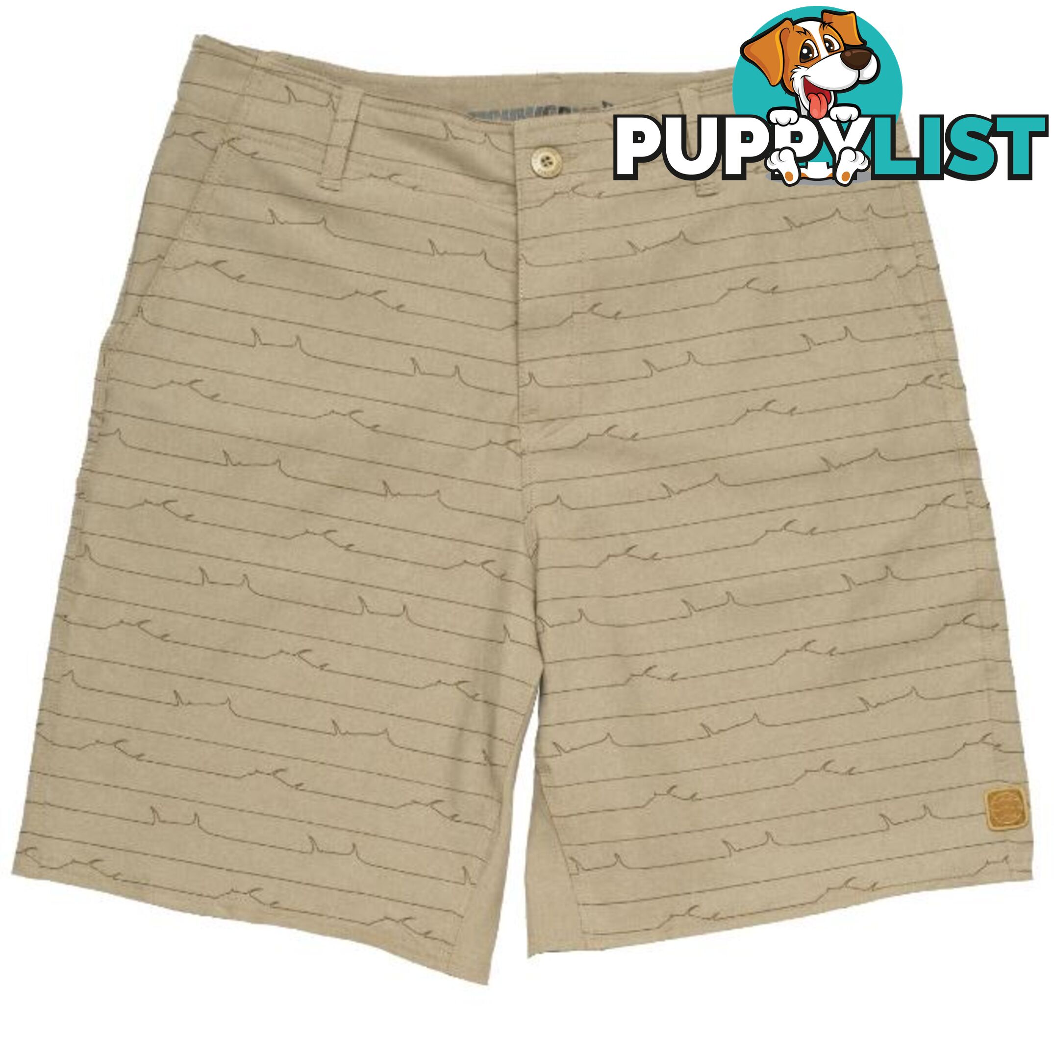 Stretch Clipperton - Khaki Heather Stripe Short - 32 - CLIPPERTON32-KHAKI