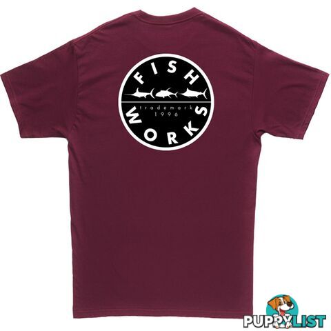 Original Tee - Maroon - Fishworx SSNOTEE-MAROON