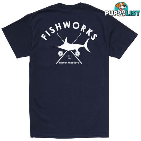 Swords &amp; Rods Pocket Tee - Navy - Medium - SSPOCKETTEE-M-NAVY