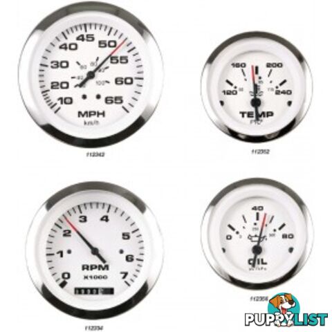 Veethree Instruments Lido Pro Domed Gauges - 112370 - Trim Gauge Evinrude - 112370