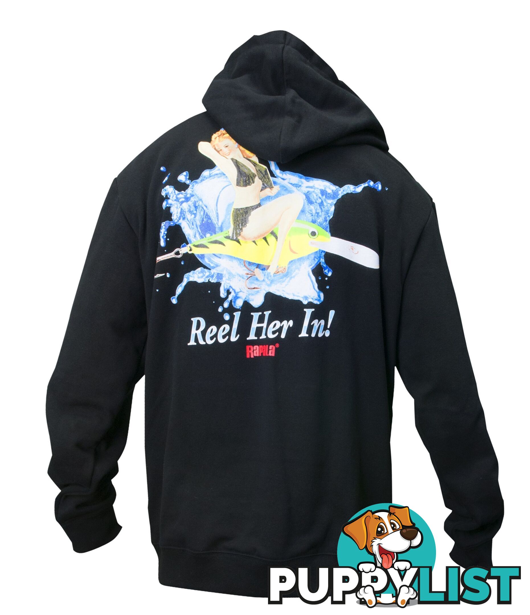 Rapala Jumper Hoodie Reel Her In Black - Large - RJHRH-BLK