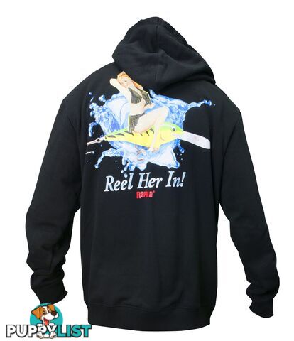 Rapala Jumper Hoodie Reel Her In Black - Large - RJHRH-BLK