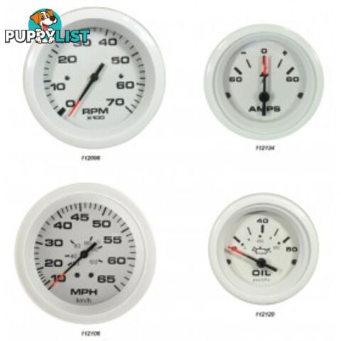 Veethree Instruments Arctic White Gauges - 112130 - Voltmeter - 112130