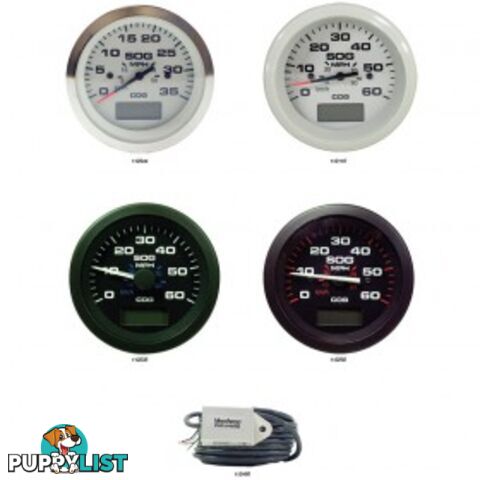 Veethree Instruments GPS Speedometer - 112236 - Premier Pro Black 0-35mph - 112236