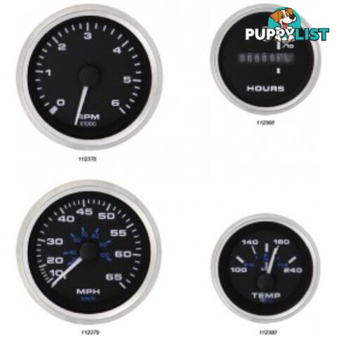 Veethree Instruments Premier Pro Domed Staineless Steel Gauges - 112380 - Water Temp Gauge - 112380