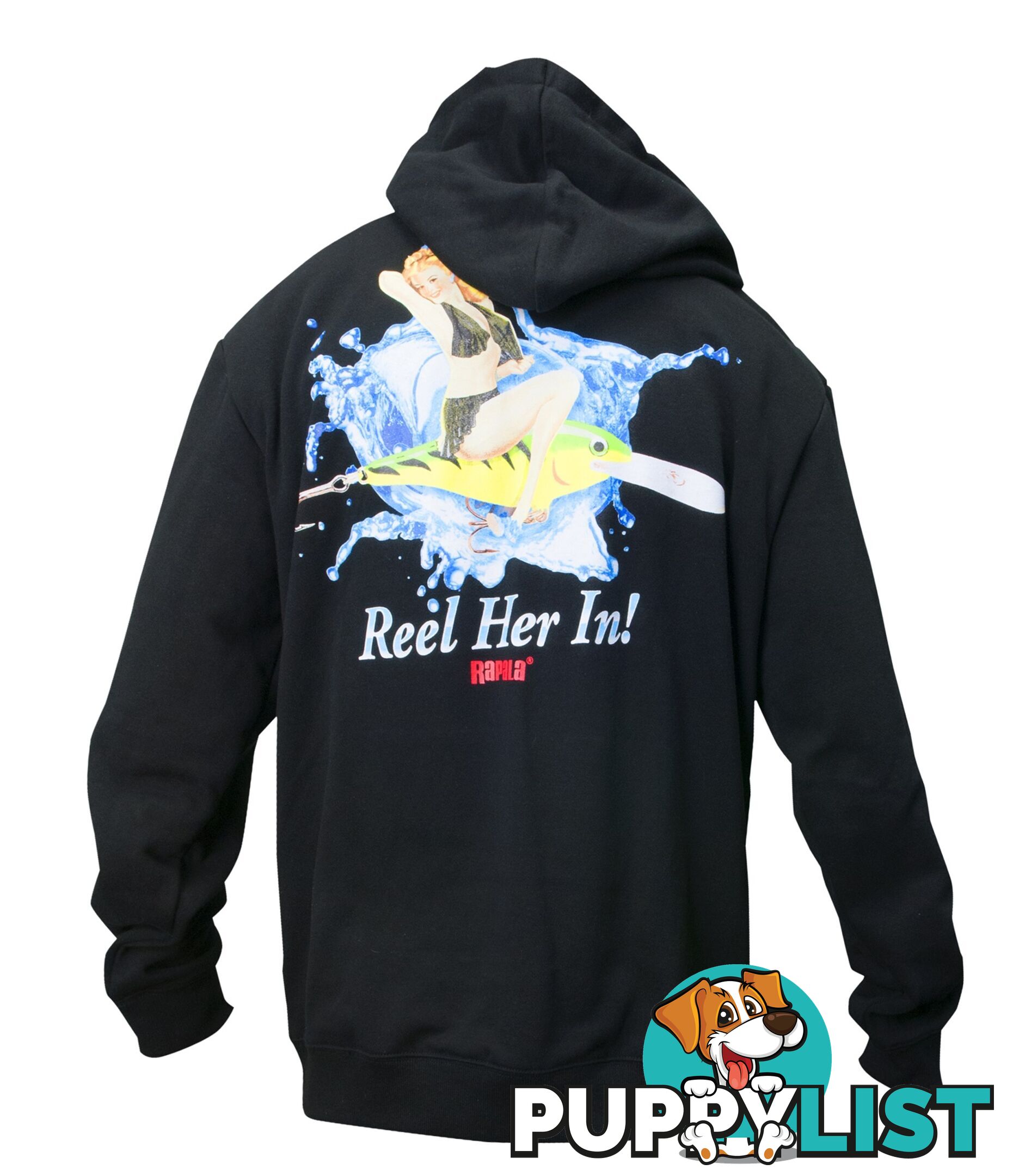 Rapala Jumper Hoodie Reel Her In Black - Extra Large - RJHRH-BLK