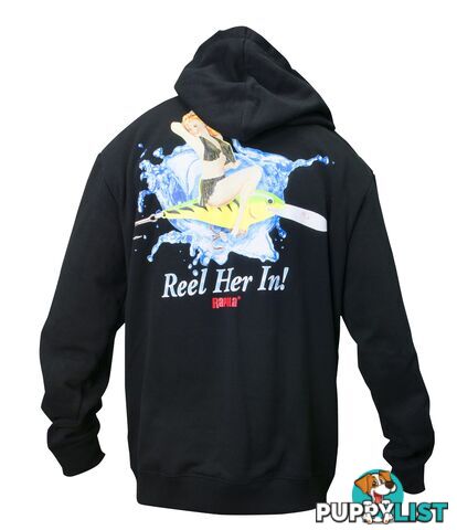 Rapala Jumper Hoodie Reel Her In Black - Extra Large - RJHRH-BLK