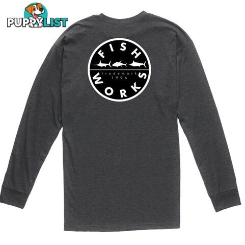 New Original Long Sleeve - Charcoal - Fishworx LSFXTEE-CHARCOAL