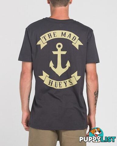 ANCHOR CASTAWAY SS TEE - ALMOST BLACK - Large - H418M01006-L