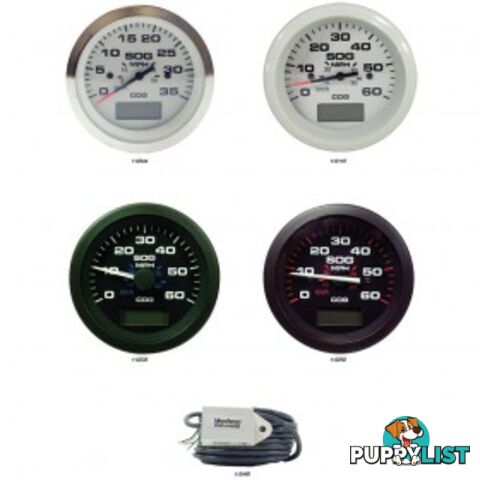 Veethree Instruments GPS Speedometer - 112290 - Amega Black 0-35mph - 112290