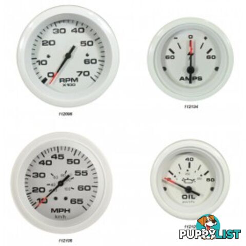 Veethree Instruments Arctic White Gauges - 112138 - Fuel Gauge - 112138