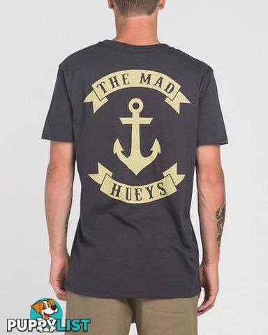 ANCHOR CASTAWAY SS TEE - ALMOST BLACK - Small - H418M01006-S